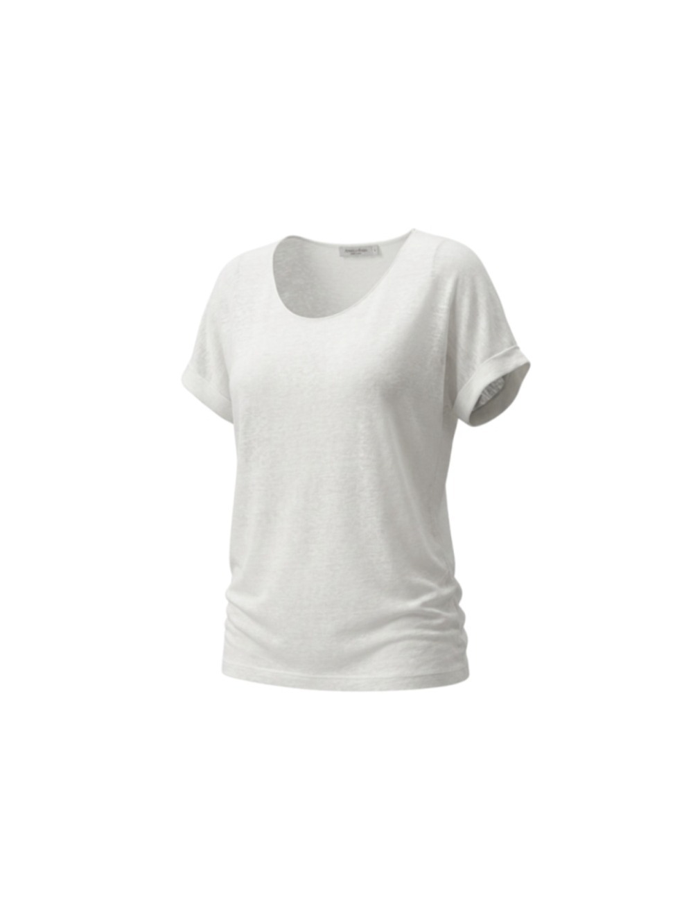 Angela Mara White Short Sleeve Tee Large